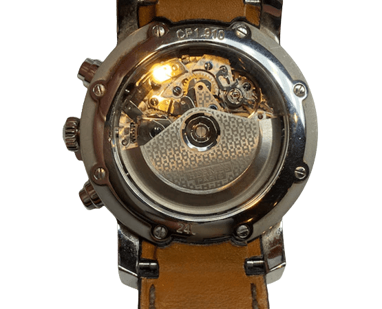 Montre Hermès Clipper - Montre chronographe automatique ref. CP1.910 58 Facettes