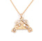 Collier Collier sur chaîne forçat en or rose 18K et demi-perles 58 Facettes