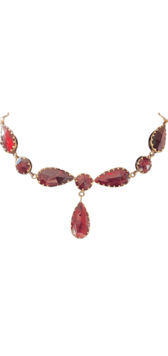 Collier Grenats de Perpignan - Collier vintage en or jaune 18 carats 58 Facettes