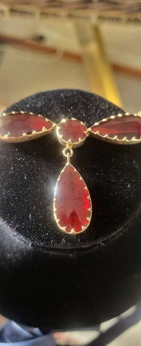 Collier Grenats de Perpignan - Collier vintage en or jaune 18 carats 58 Facettes