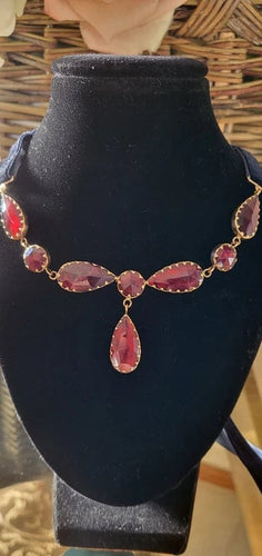 Collier Grenats de Perpignan - Collier vintage en or jaune 18 carats 58 Facettes