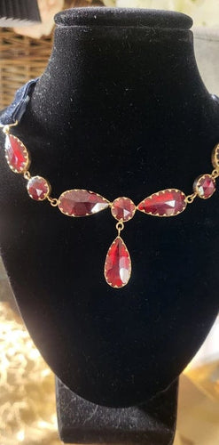 Collier Grenats de Perpignan - Collier vintage en or jaune 18 carats 58 Facettes