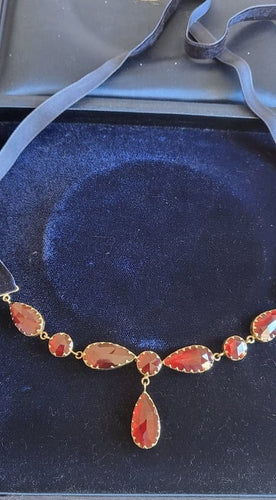 Collier Grenats de Perpignan - Collier vintage en or jaune 18 carats 58 Facettes