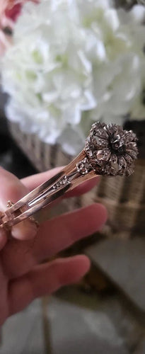 Bracelet Napoléon III - Bracelet en or rose 18 carats, argent et diamants 58 Facettes