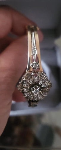 Bracelet Napoléon III - Bracelet en or rose 18 carats, argent et diamants 58 Facettes