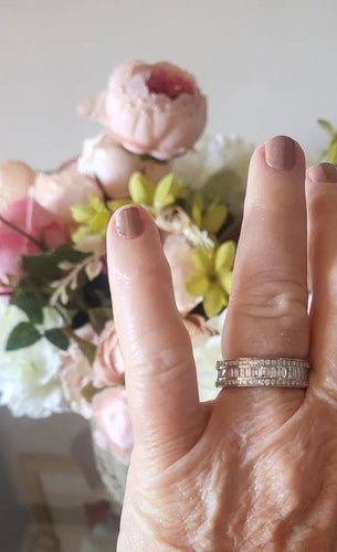 Bague 56 Alliance - Bague en or blanc 18 carats et diamants 58 Facettes