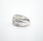 Bague 55 Bague bandeau ajourée en or gris 18 carats et diamants 58 Facettes