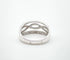 Bague 55 Bague bandeau en or gris et diamants 58 Facettes