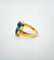 Bague 56 Bague Toi et Moi en or jaune et saphirs étoilés 58 Facettes