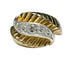 Bague 57 Bague rétro en or, platine et diamants 58 Facettes