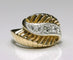 Bague 57 Bague rétro en or, platine et diamants 58 Facettes