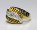 Bague 57 Bague rétro en or, platine et diamants 58 Facettes