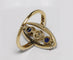 Bague 55 Bague marquise Belle Époque en or et platine, diamants, saphirs et perle fine 58 Facettes