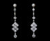 Boucles d'oreilles Art Déco - Boucles d’oreilles pendantes en platine, diamants et perles fines 58 Facettes