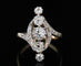 Bague 49 Bague Belle Époque marquise en or, platine et diamants 58 Facettes