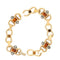 Bracelet Bracelet en or jaune 18 carats et platine, diamants et quartz citrines 58 Facettes