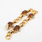 Bracelet Bracelet en or jaune 18 carats et platine, diamants et quartz citrines 58 Facettes