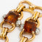 Bracelet Bracelet en or jaune 18 carats et platine, diamants et quartz citrines 58 Facettes