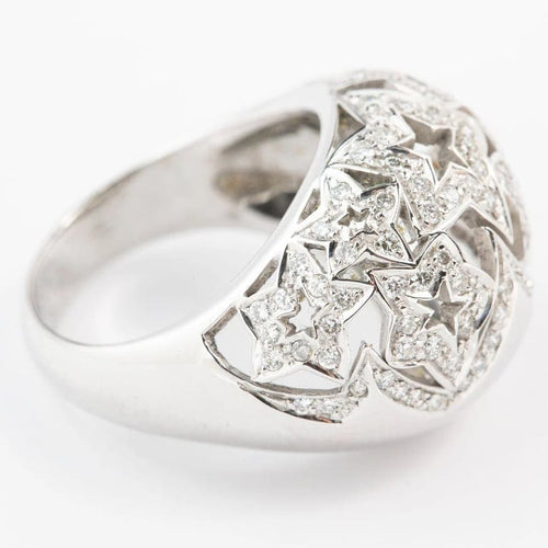 Bague 55 Bague en or blanc 18 carats et diamants 1,10 ct 58 Facettes