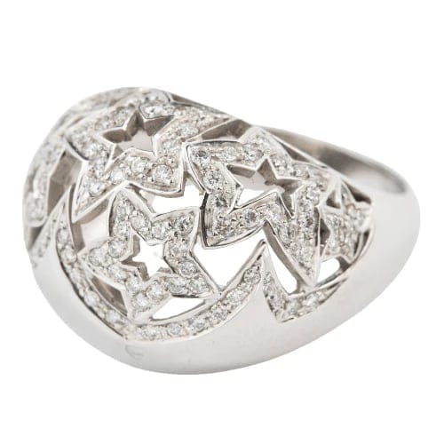 Bague 55 Bague en or blanc 18 carats et diamants 1,10 ct 58 Facettes