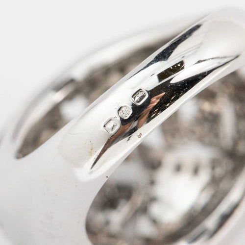Bague 55 Bague en or blanc 18 carats et diamants 1,10 ct 58 Facettes