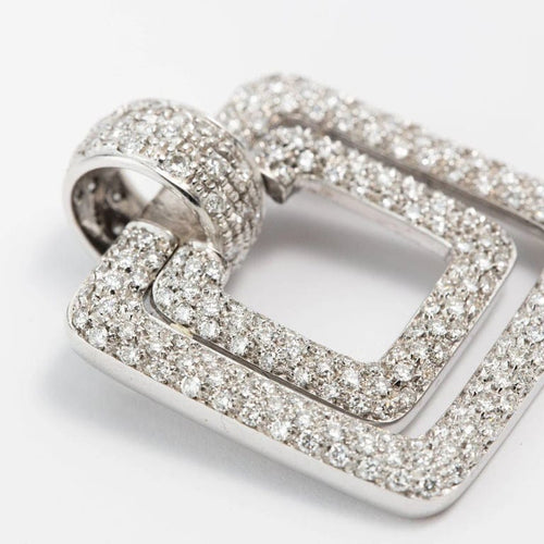 Pendentif Pendentif en or blanc 18 carats et diamants naturels 58 Facettes