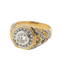 Bague 53 Bague en or jaune et blanc 18 carats et diamants 58 Facettes