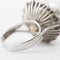 Bague 53 Bague en platine avec diamants et perle de culture 58 Facettes