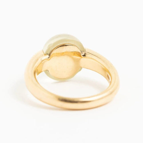 Bague 56 Pomellato - Bague cabochon en or jaune 18 carats et quartz jaune 58 Facettes