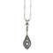Collier Collier avec pendentif en or blanc 18 carats, argent et diamants 58 Facettes