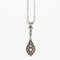Collier Collier avec pendentif en or blanc 18 carats, argent et diamants 58 Facettes