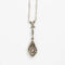 Collier Collier avec pendentif en or blanc 18 carats, argent et diamants 58 Facettes