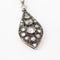 Collier Collier avec pendentif en or blanc 18 carats, argent et diamants 58 Facettes