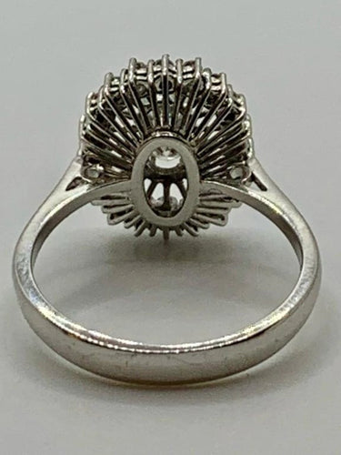 Bague 54 Bague vintage en or blanc 18 carats et diamants 58 Facettes