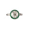 Bague 50 Art Déco - Bague en platine avec diamant et émeraudes 58 Facettes 4428