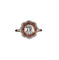 Bague 59 Bague festonnée en or jaune et platine, diamants et rubis 58 Facettes 4417