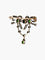 Pendentif Broche-pendentif ruban en or et argent, grenats démantoïdes et diamants 58 Facettes 1185