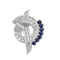 Broche Broche mouvementée en platine 950, saphirs et diamants 58 Facettes YD6