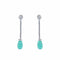 Boucles d'oreilles Boucles d'oreilles gouttes d'émeraudes en or blanc 750 58 Facettes