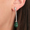 Boucles d'oreilles Boucles d'oreilles gouttes d'émeraudes en or blanc 750 58 Facettes