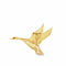 Broche Hermès - Broche Canard en vol en or jaune 18 carats et émeraude 58 Facettes