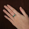 Bague 54 Bague jonc en or blanc 750 avec émeraudes et diamants 58 Facettes