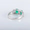 Bague 54 Bague jonc en or blanc 750 avec émeraudes et diamants 58 Facettes