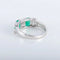 Bague 54 Bague jonc en or blanc 750 avec émeraudes et diamants 58 Facettes