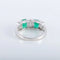 Bague 54 Bague jonc en or blanc 750 avec émeraudes et diamants 58 Facettes
