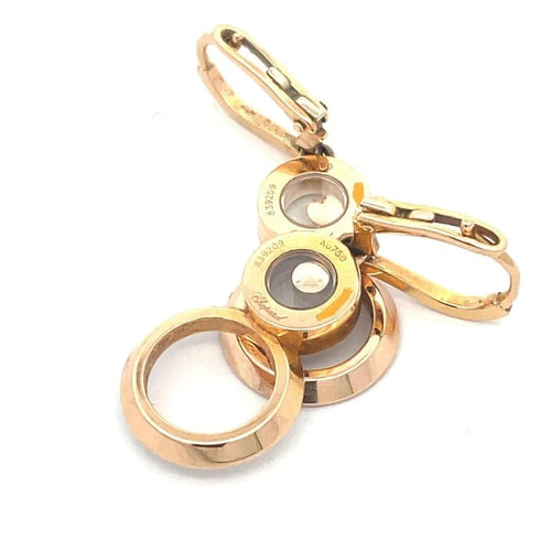 Boucles d'oreilles Chopard Happy 8 - Boucles d'oreilles en or rose 18 carats 58 Facettes
