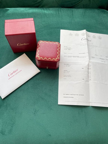 Bague 53 Cartier Trinity Tourbillon - Bague en or blanc, jaune et rose 18 carats 58 Facettes