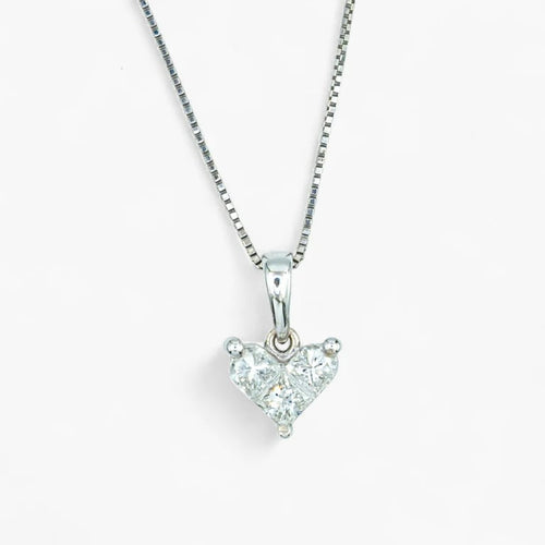 Pendentif Pendentif en or blanc 14K avec diamants 0,42 ct 58 Facettes AK74