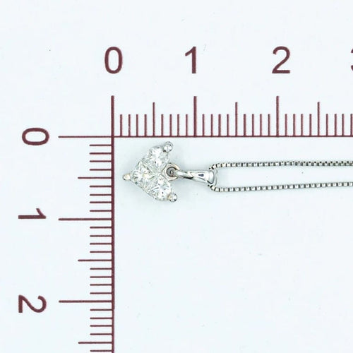Pendentif Pendentif en or blanc 14K avec diamants 0,42 ct 58 Facettes AK74