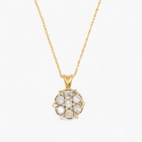 Pendentif Pendentif en or jaune 14K avec diamants 0,40 ct 58 Facettes AL44